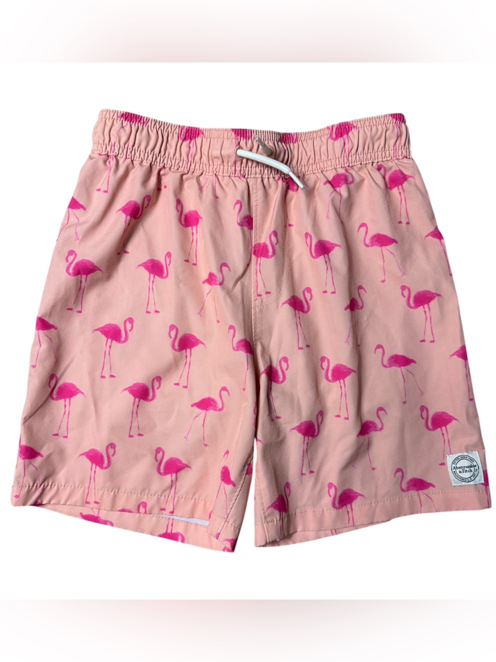 abercrombie kids Pink Flamingo Print Swim Trunks